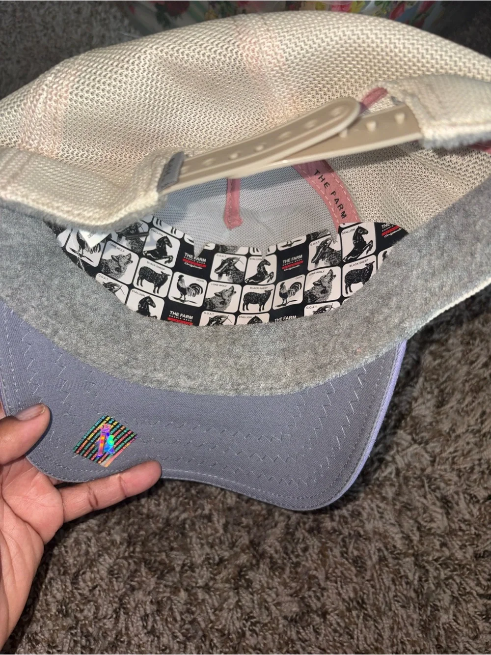 Kids Pink Flamingo Patch Trucker Hat